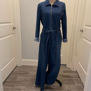 Womens denim jumpsuit, never worn, tag attached, size 14